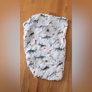 Spearmint Love Muslin Crib Sheet Shark